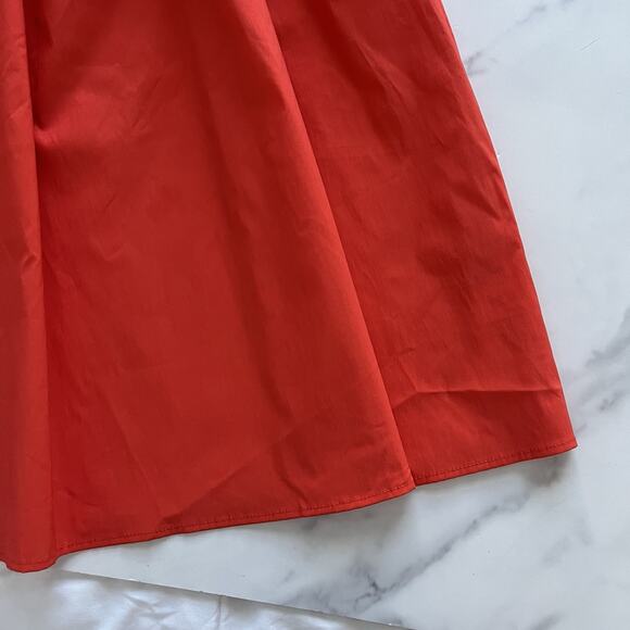 Anthropologie Maeve Flounce Maxi Dress Sz S Orange Preppy Coastal Casual Chic - Picture 8 of 13